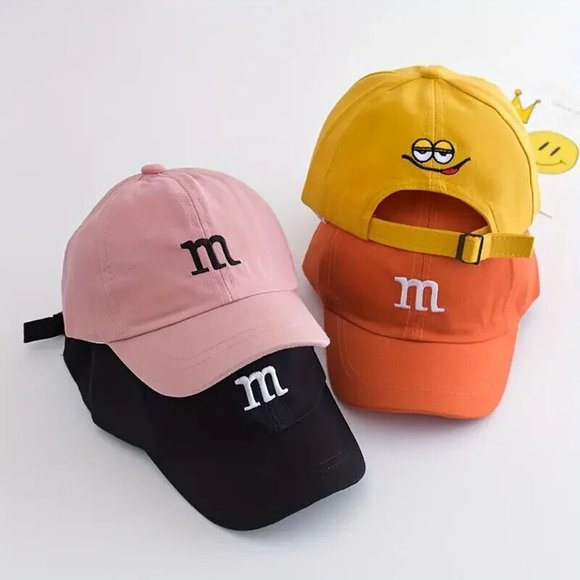 Boys&Girls "M" Caps With Cartoon Figures Eyes Embroidery Breathable Adjustable - Picture 8 of 12
